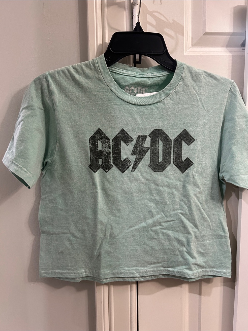 NWT AC/DC Cropped T-Shirt Size XS Baby Tee